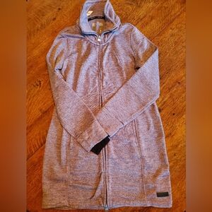 Kenneth Cole Reaction Women’s Gray Marled Hooded  Full Zip Sweater/Jacket